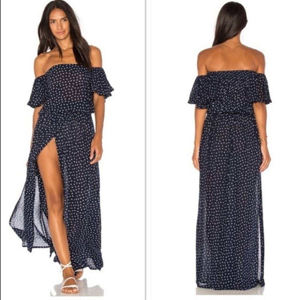 NWT Anthropologie Faithfull The Brand La Digue Maxi Dress Size US 4 Blue